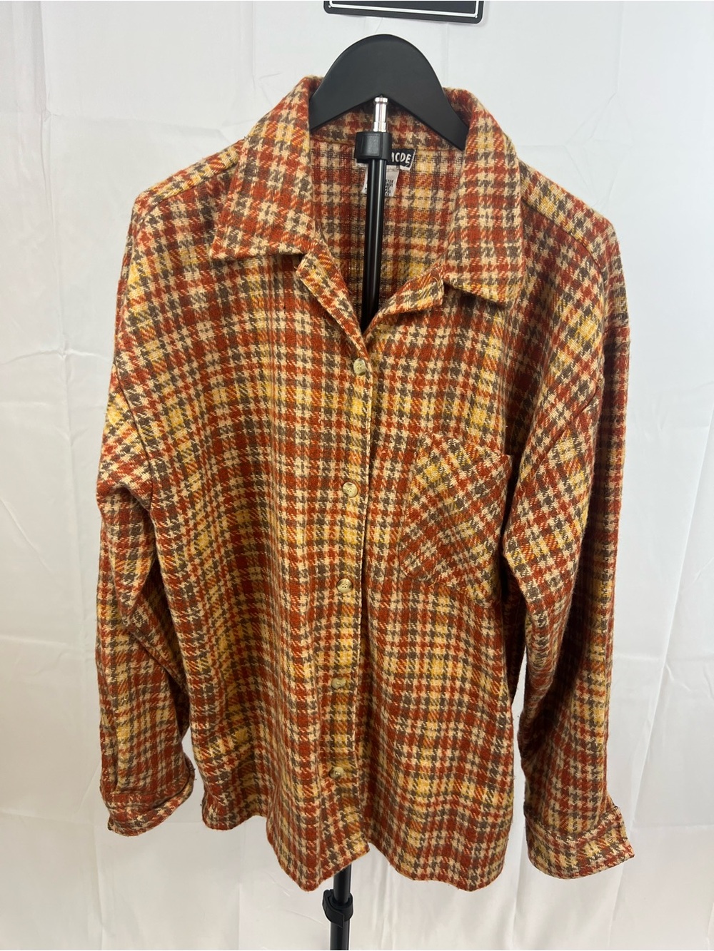 Vintage Minti Mode Wool Plaid Shirt Jacket Size Small